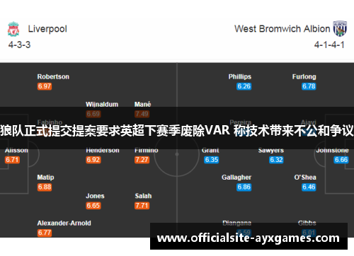 狼队正式提交提案要求英超下赛季废除VAR 称技术带来不公和争议 狼队正式提交提案要求英超下赛季废除VAR 称技术带来不公和争议